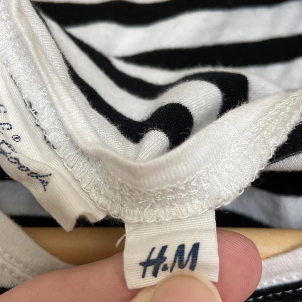 Women’s H&M Striped Black and White Sailor T-Shirt. Size Medium